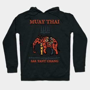 Vintage Muay Thai Tattoo Elephant Hoodie